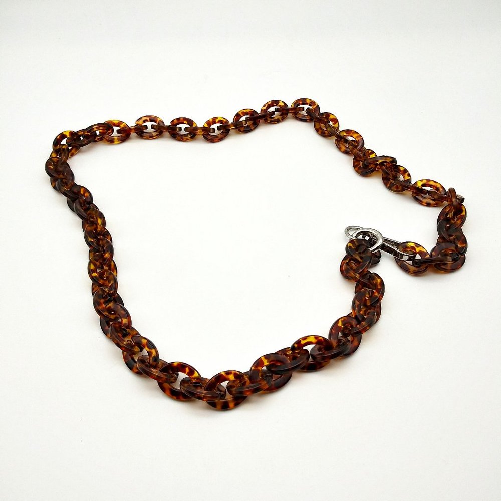 Acrylic Tortoiseshell Chain Belt